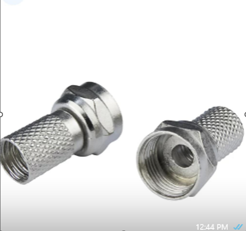 RG6 CONNECTOR – F-TYPE MALE METAL FOR TV & SATELLITE