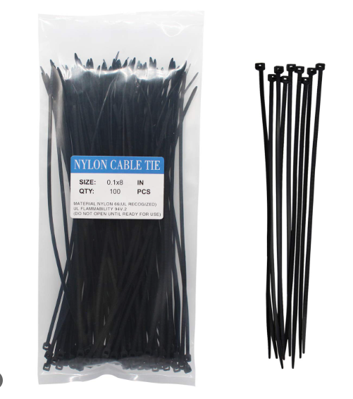 Nylon cable tie black