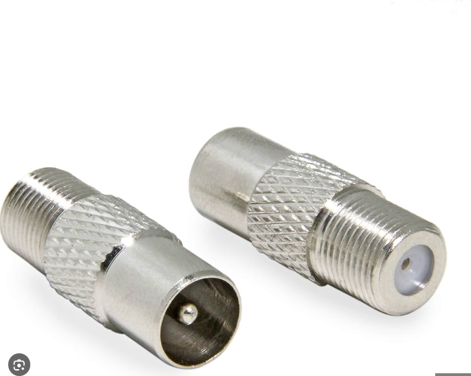 TV CONNECTOR – FEMALE TO MALE ZINC ALLOY