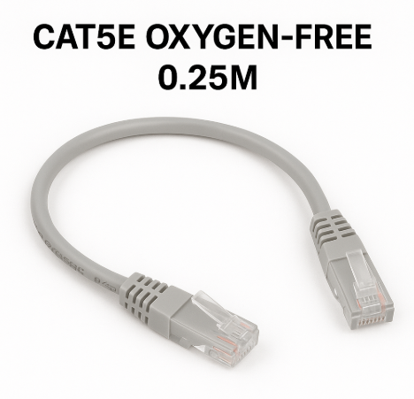 PATCH CORD – CAT5E OXYGEN-FREE 0.25M