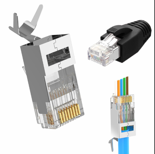 RJ45 CONNECTOR – CAT7 SHIELDED PASS THROUGH