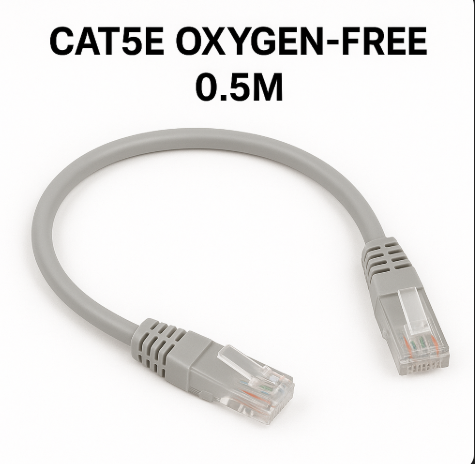 PATCH CORD – CAT5E OXYGEN-FREE 0.5M