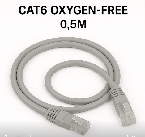 PATCH CORD – CAT6 OXYGEN-FREE 0.5M